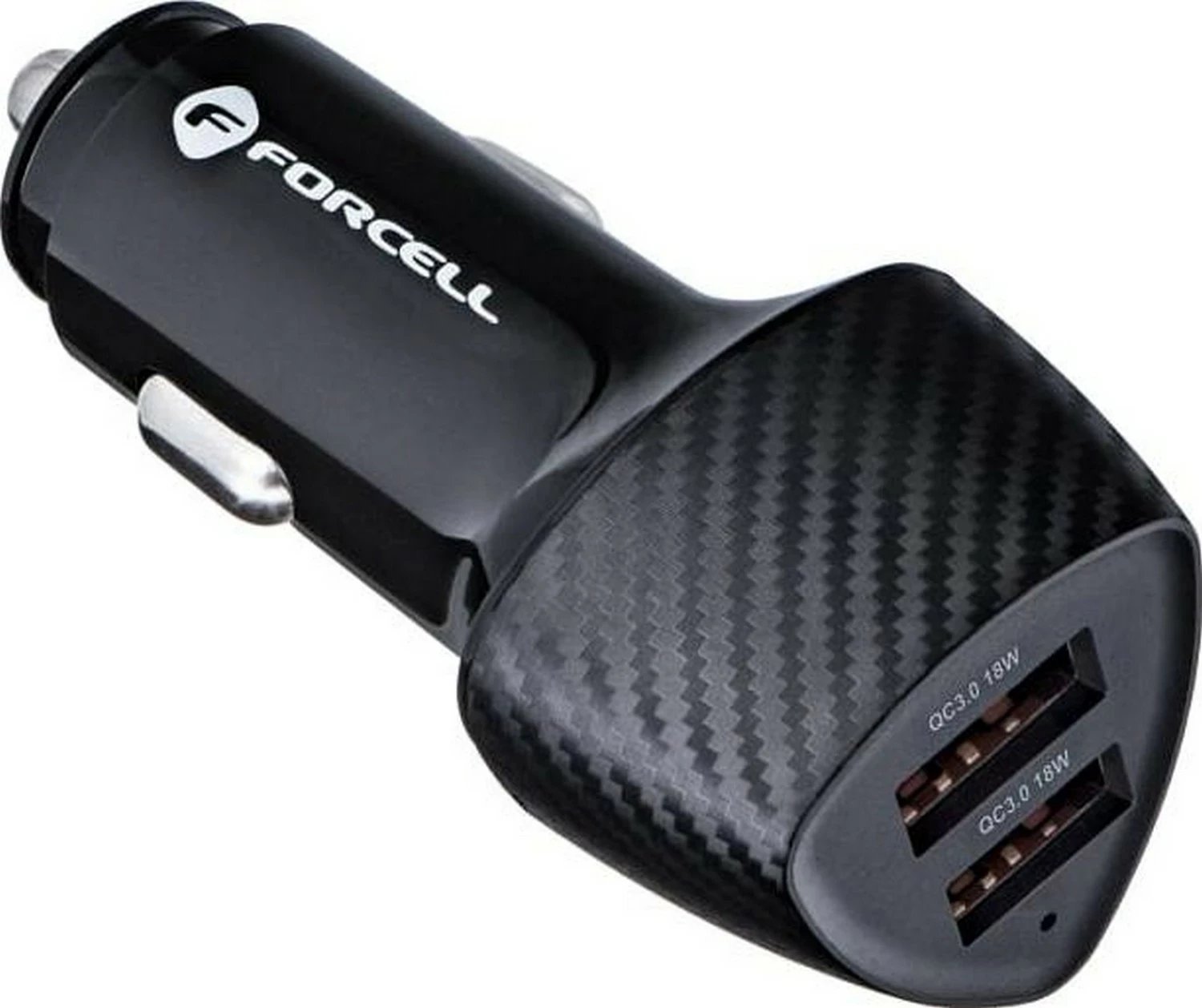Karikues veture Forcell F-Energy Carbon CC50-2A, 2x USB-A, QC3.0, 36W, i zi