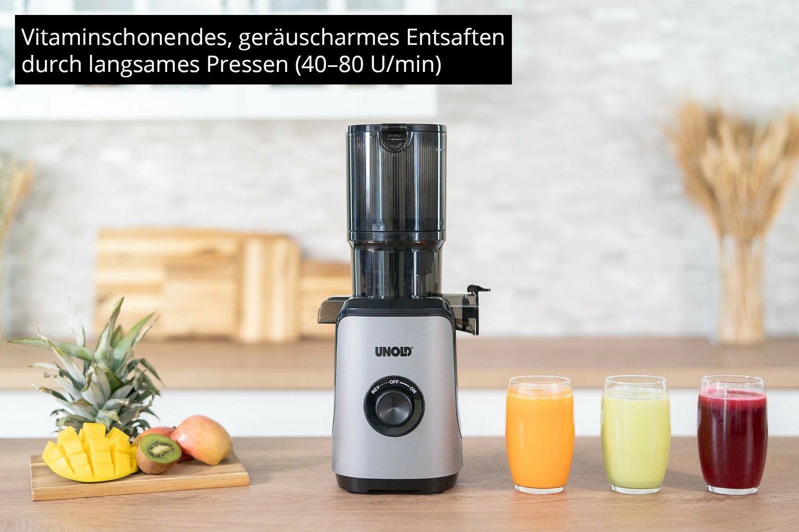 Slow juicer UNOLD 78275 Sam, 0.8L, 80 RPM, charcoal