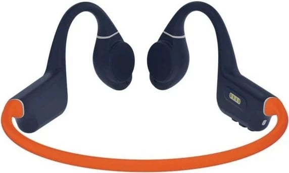 Kufje Creative Outlier Free Pro Plus, pa tela, MP3 Player 8GB, Bluetooth 5.3, Neck-wrap, Grafit-Portokalli