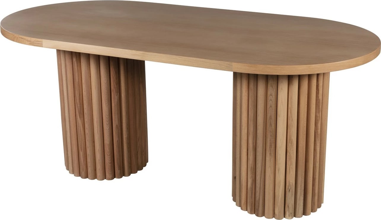 Tavolinë ngrënieje Skye Decor, ngjyrë natyrale, Itali