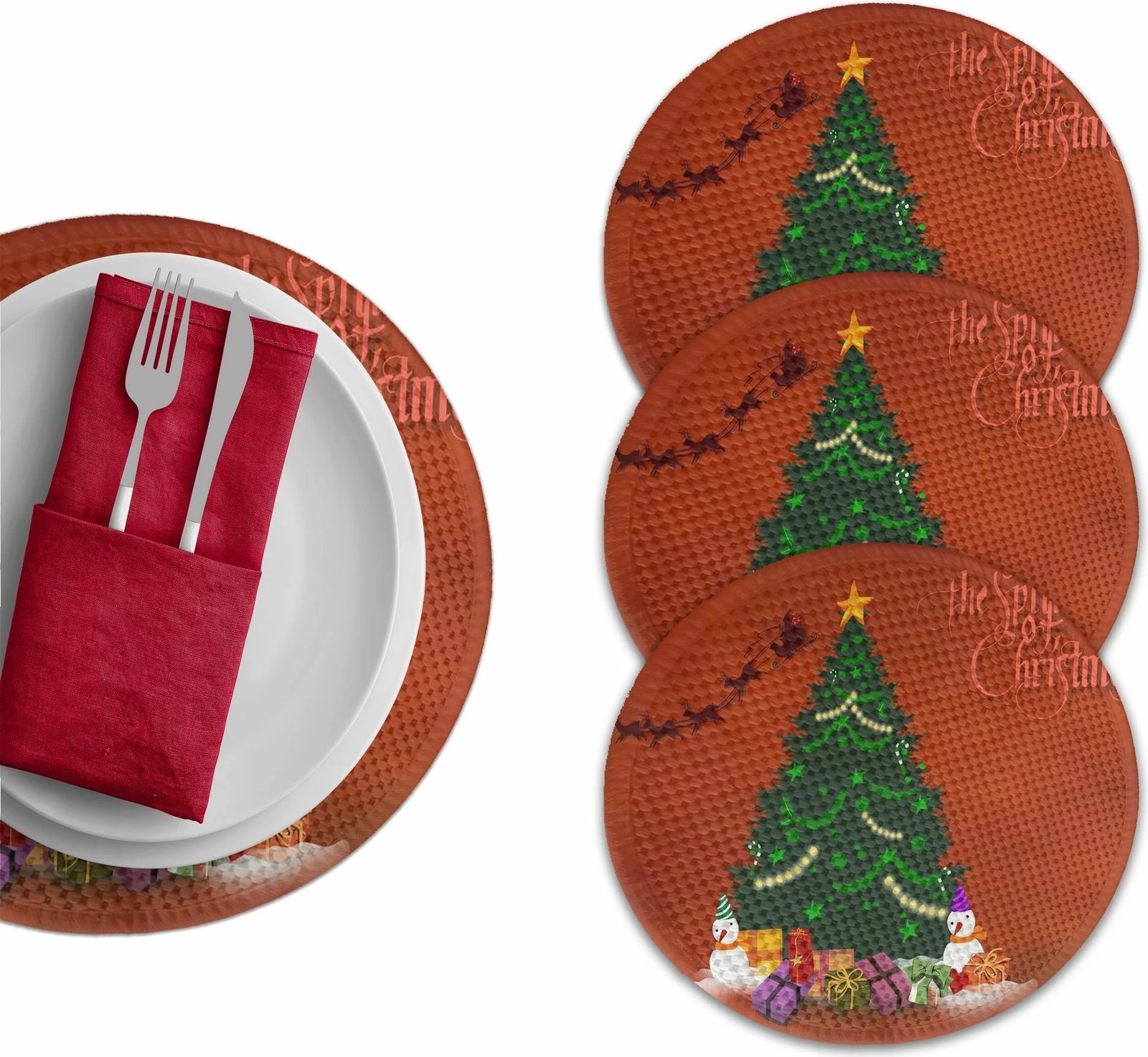 Ndamëse tavoline Hermia Concept, shumëngjyrëshe, 4119Supla, set prej 4 copësh