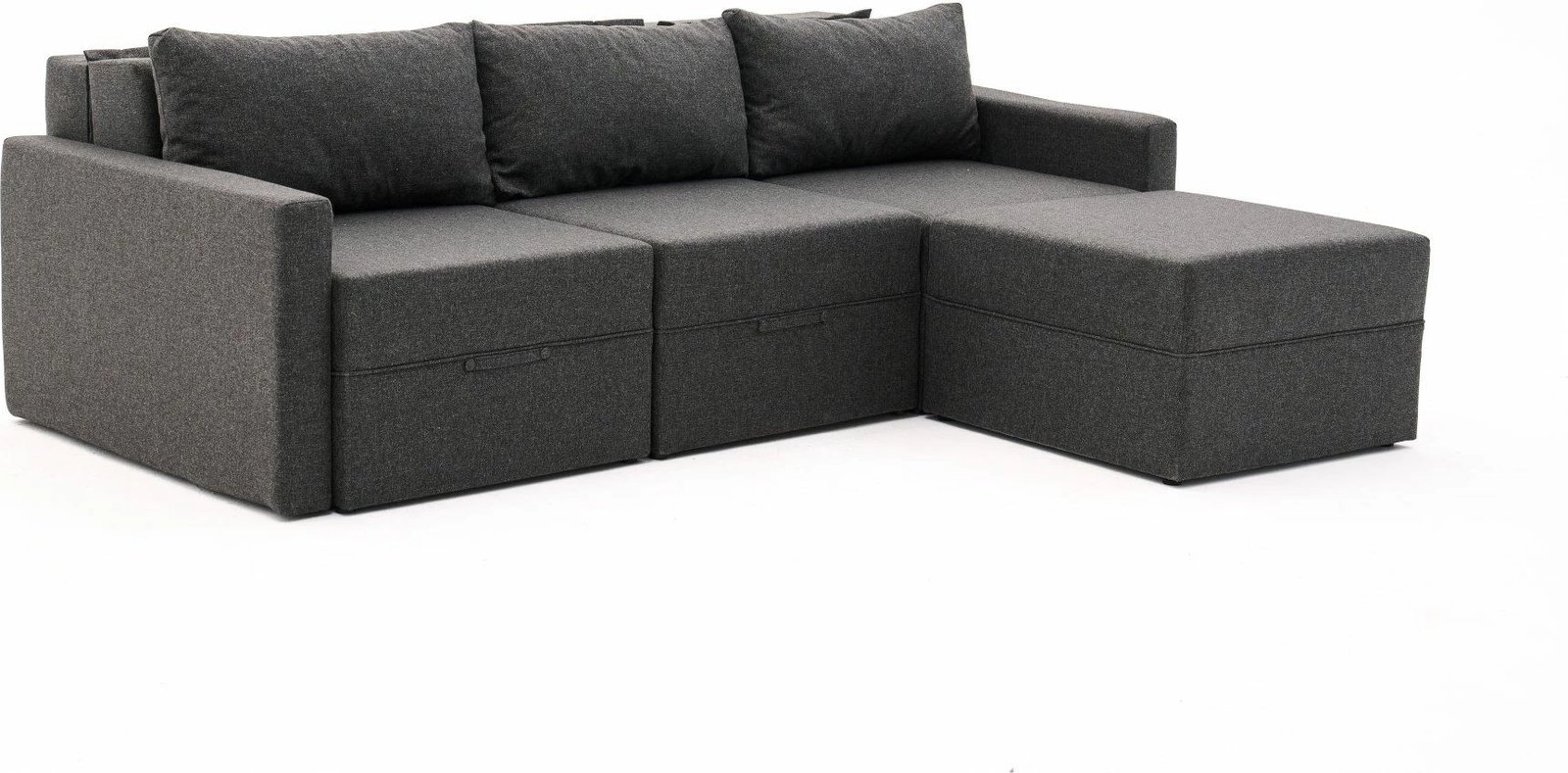 Kënd-sofë krevati Atelier del Sofa, Saros, ngjyrë antracit