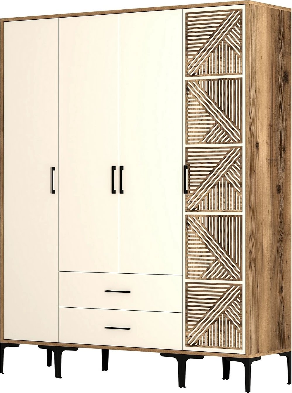 Dollap Hanah Home, Kumsal STP, ngjyrë arre dhe krem