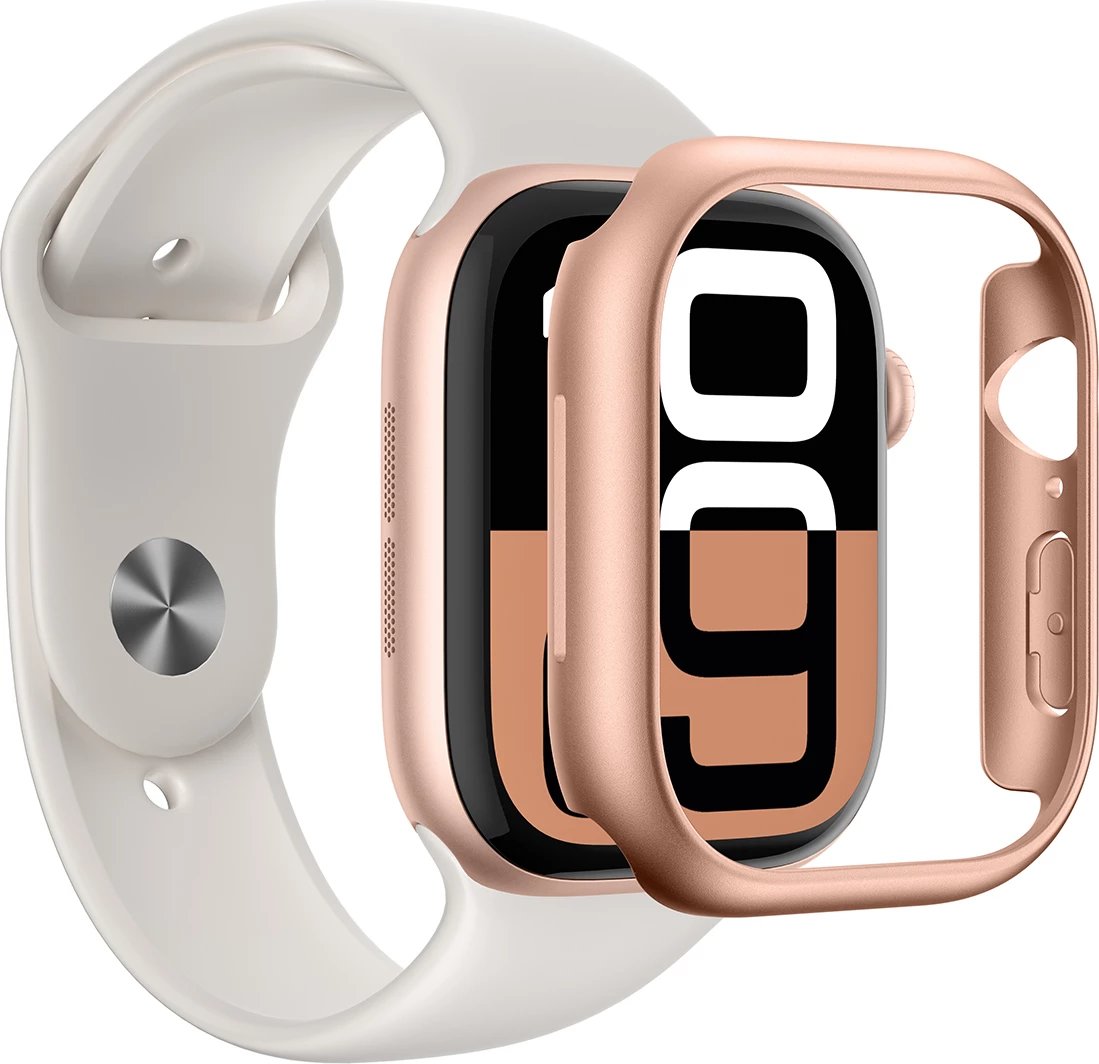 Mbështjellës AmazingThing Minimal për Apple Watch 46mm, rozë e artë