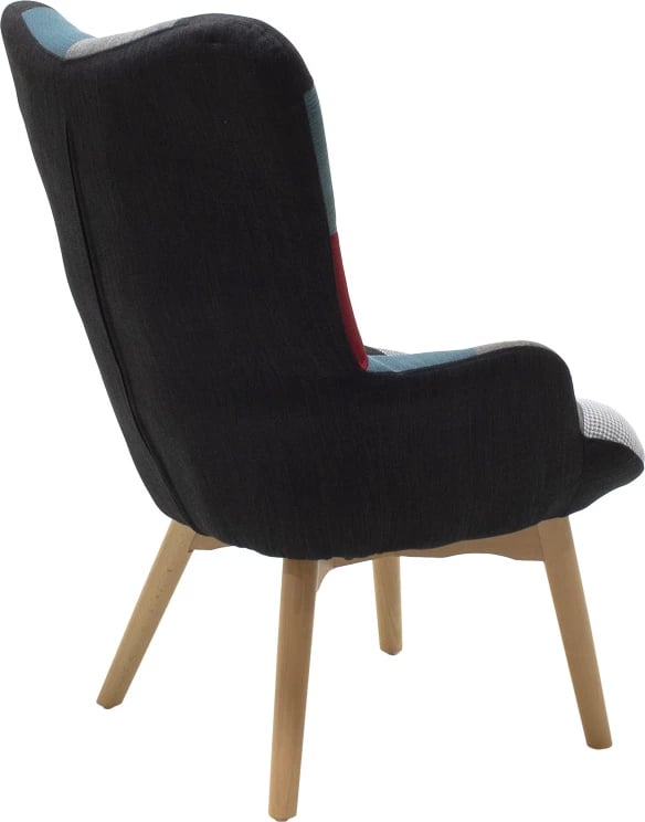 Fotel Kido dizajn retro, patchwork shumëngjyrësh