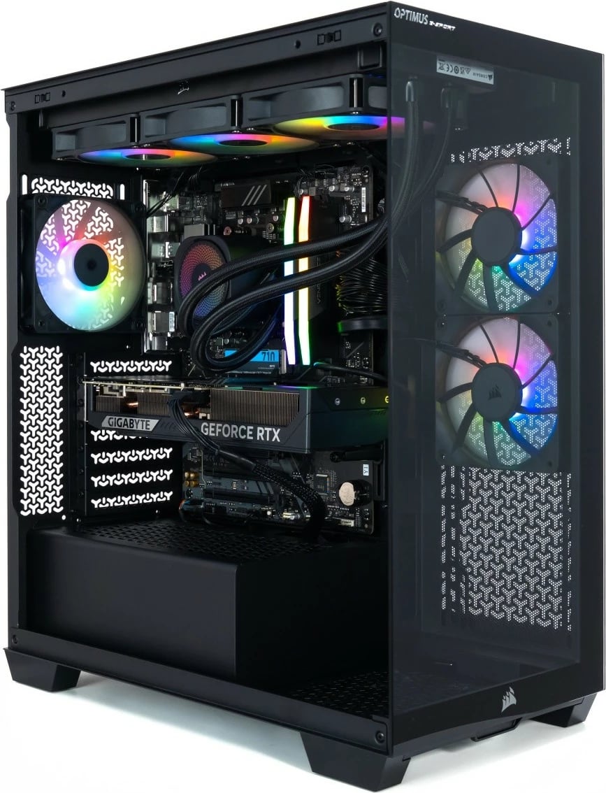 Kompjuter gaming, OPTIMUS, E-Sport GB550T-CR11, Ryzen 7 5800X, 16GB RAM, 1TB SSD, GeForce RTX 5070 12GB, Windows 11 Home, i zi
