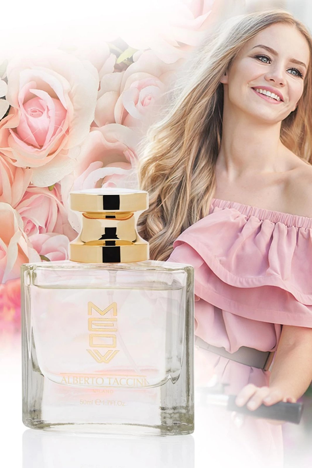 Parfum për gra Meow, ngjyrë ari, 50ml