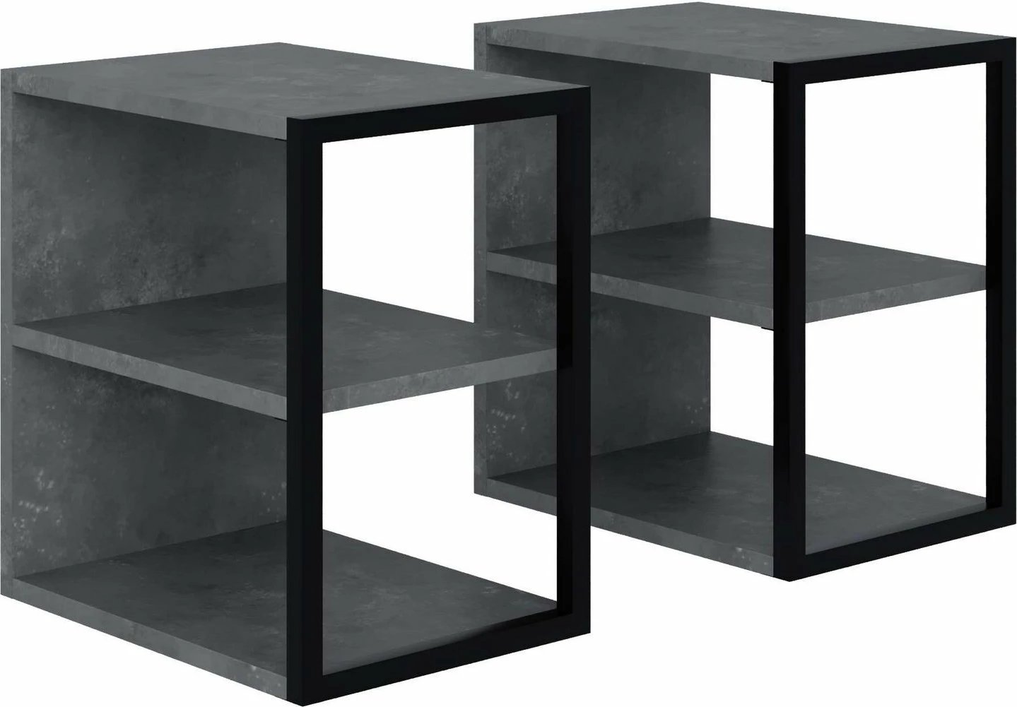 Set tavolinash anësore Skye Decor, ngjyrë gri retro, 2 copë