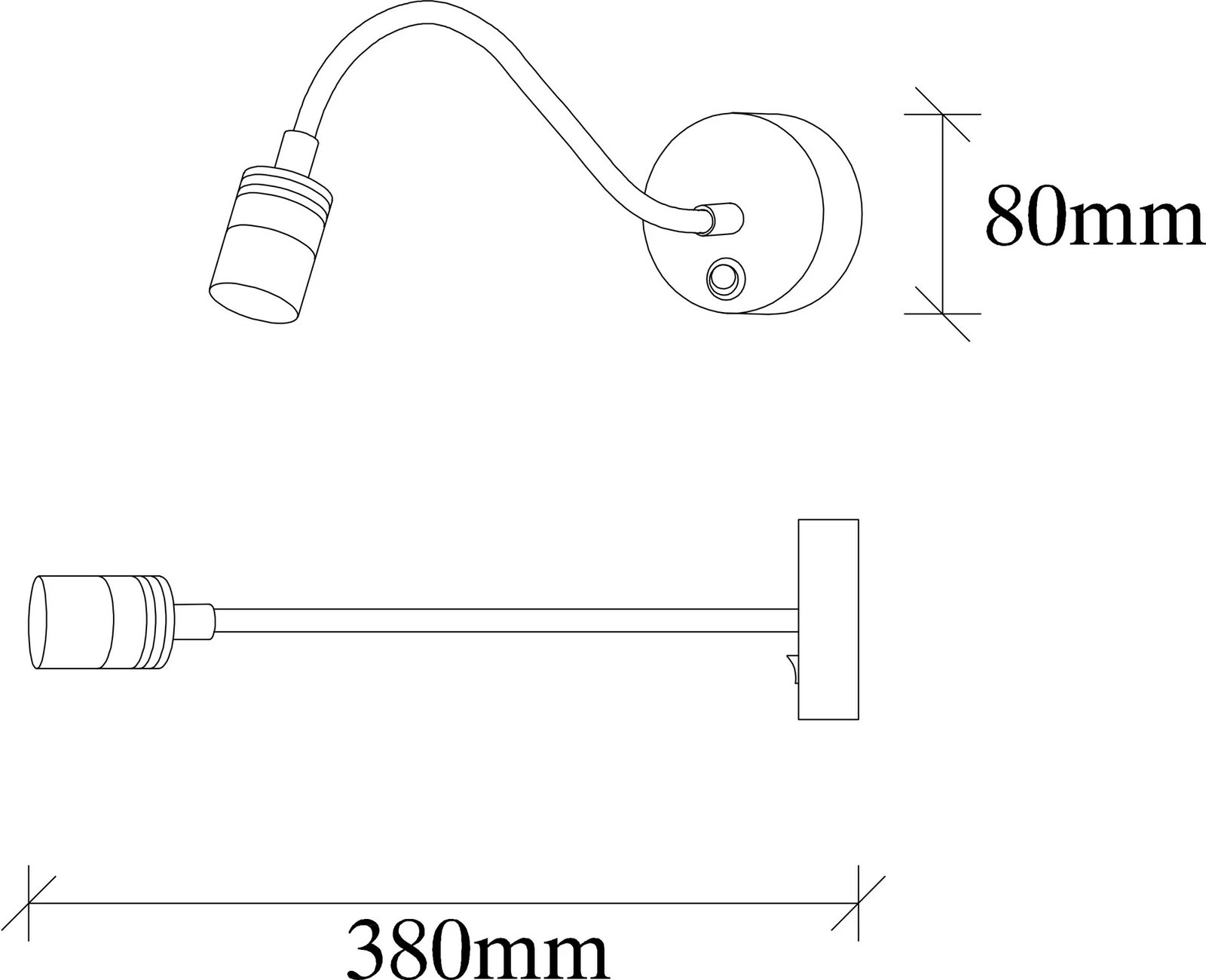 Llambë muri Opviq, për lexim, 3243, ngjyrë argjendi