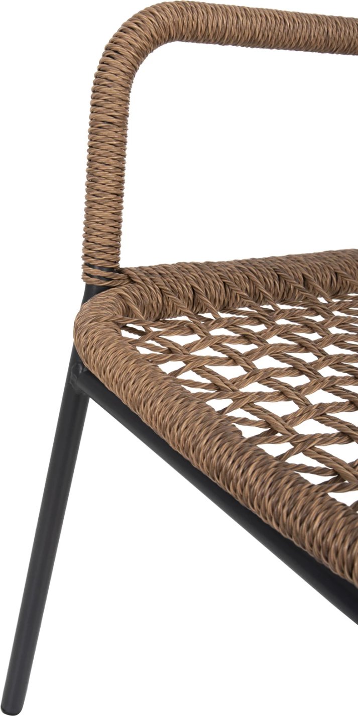 Karrige alumini SPANO, kornizë antracit, ratan sintetik bezhë, 55.5x58x81H cm