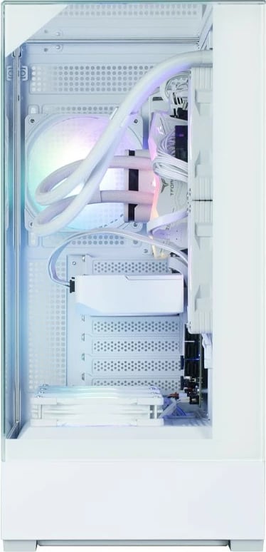 Kasë Zalman P40 Prism, Midi Tower, ARGB, Xham i temperuar, E bardhë