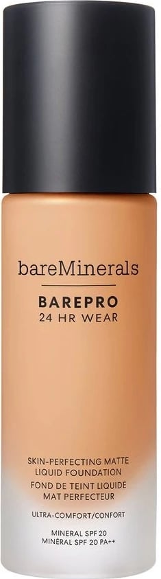 Fondatinë e lëngshme për femra bareMinerals BarePro 24HR Wear Skin-Perfecting Matte Liquid Foundation SPF20 Medium 30 Warm, 30ml