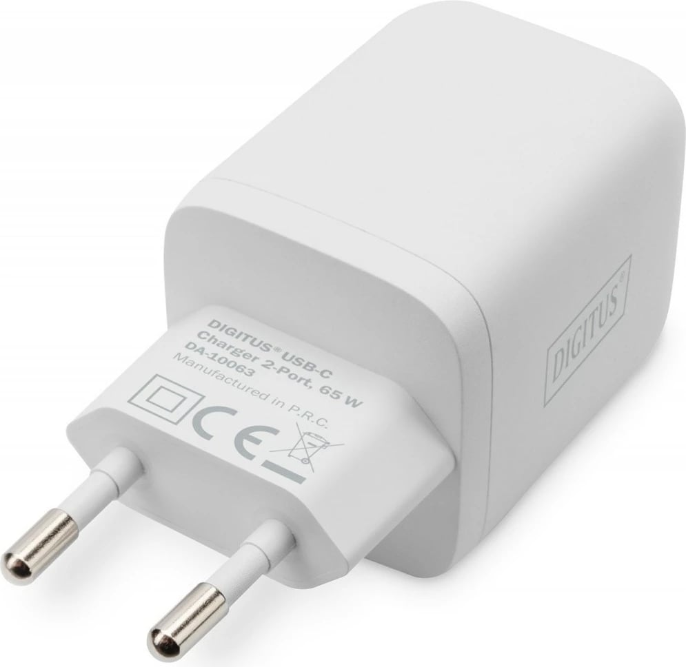 Karikues rrjeti Digitus DA-10063, 2x USB-C PD 3.0, 65W, Bardhë