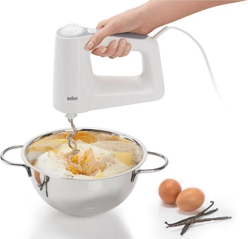 Mikser dore Braun HM 3135 WH, 500W, 5 shpejtësi, 0.6L, 0.5L, gri/bardhë