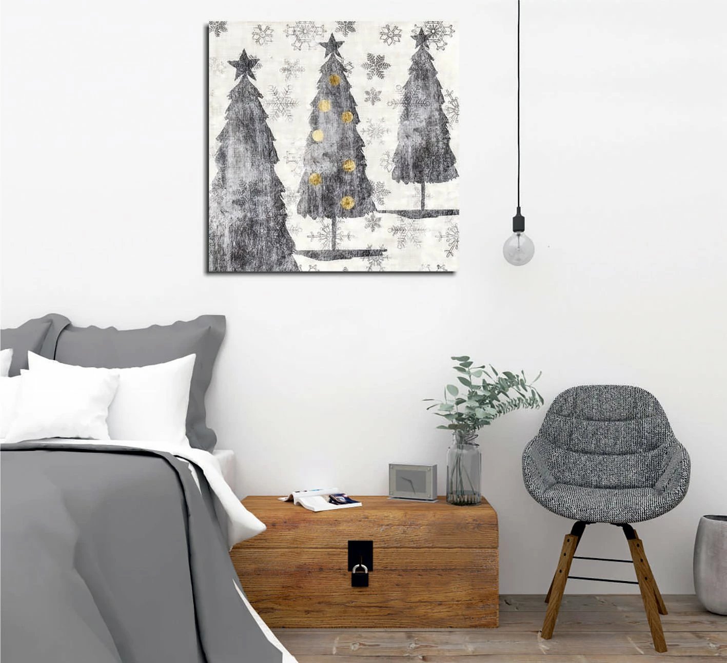 Pikturë dekorative në kanavacë, shumëngjyrëshe, Wallity KC448, 45x45cm