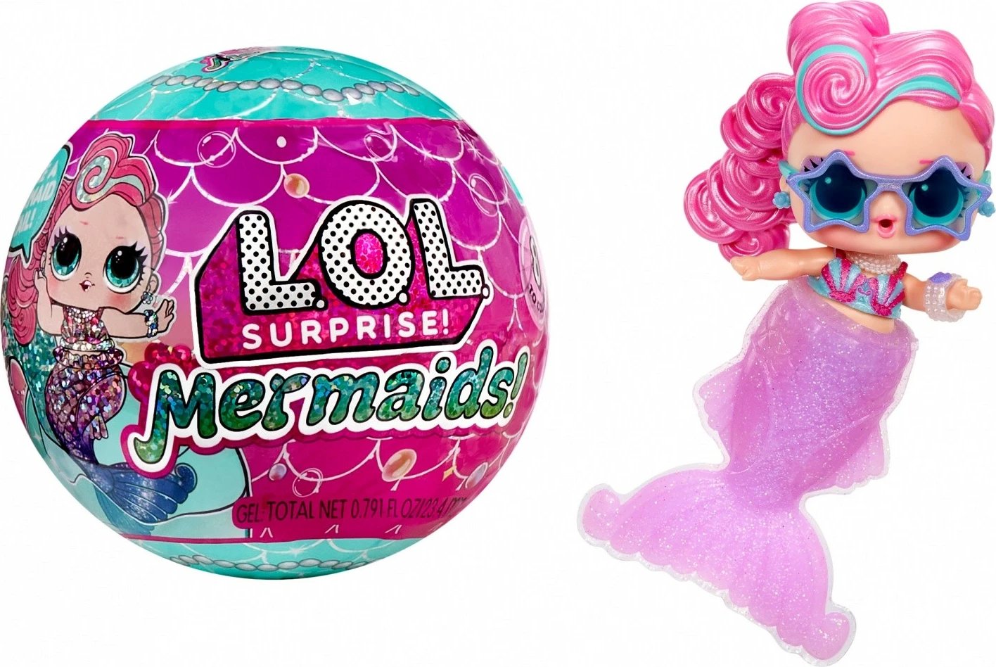 Set lodrash L.O.L. Surprise Mermaids, MGA, 12 copë, plastikë, për vajza