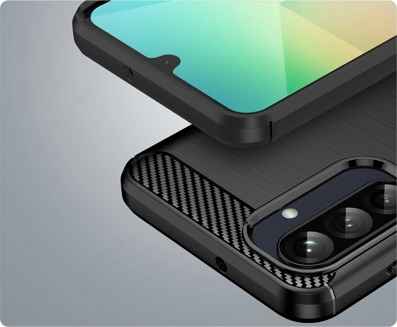 Mbështjellës Hurtel Carbon Case për Samsung Galaxy A26, TPU, Zi