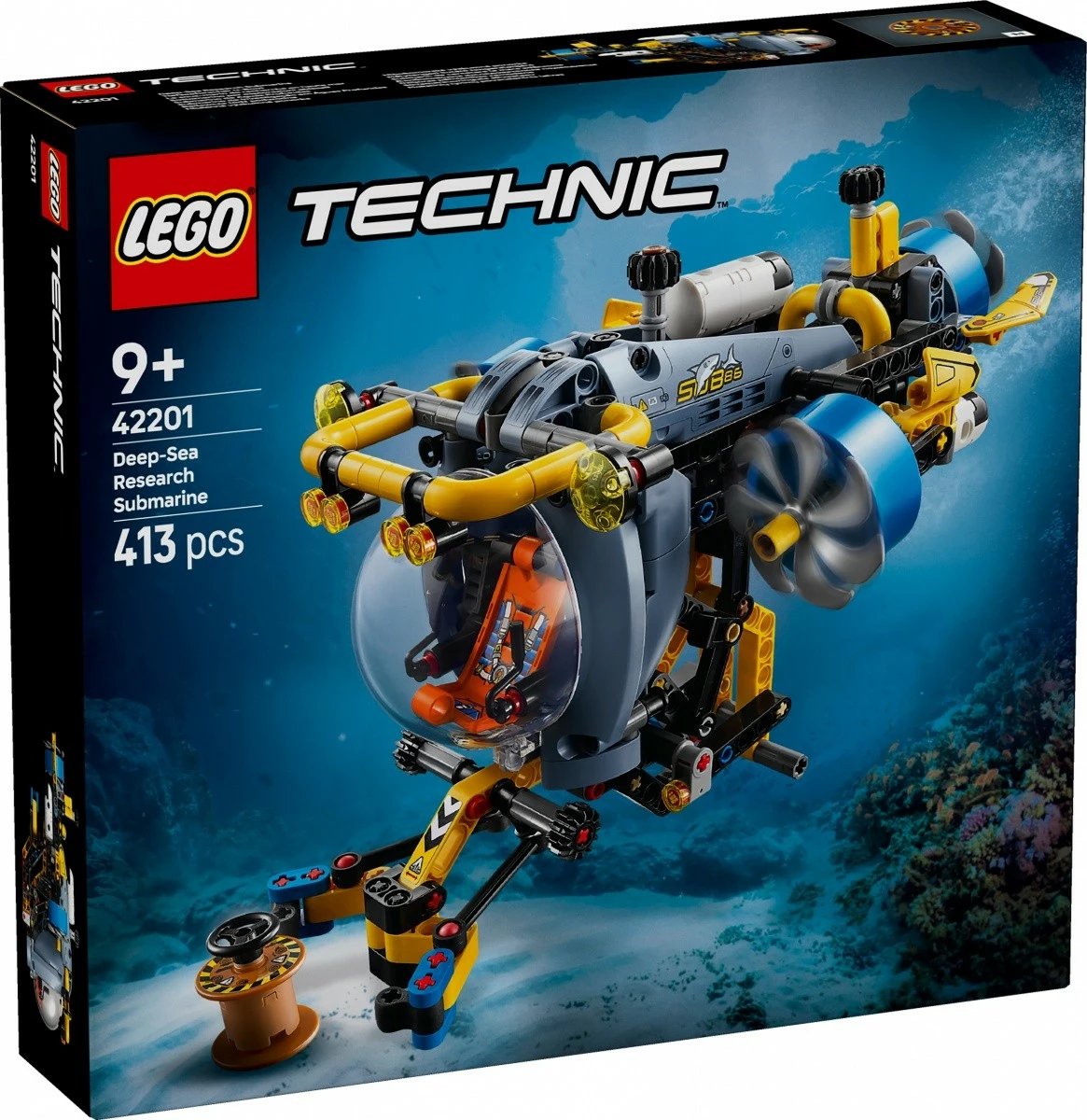 Set ndërtimi LEGO Technic 42201 Nëndetëse kërkimore, 413 pjesë, për fëmijë 9+