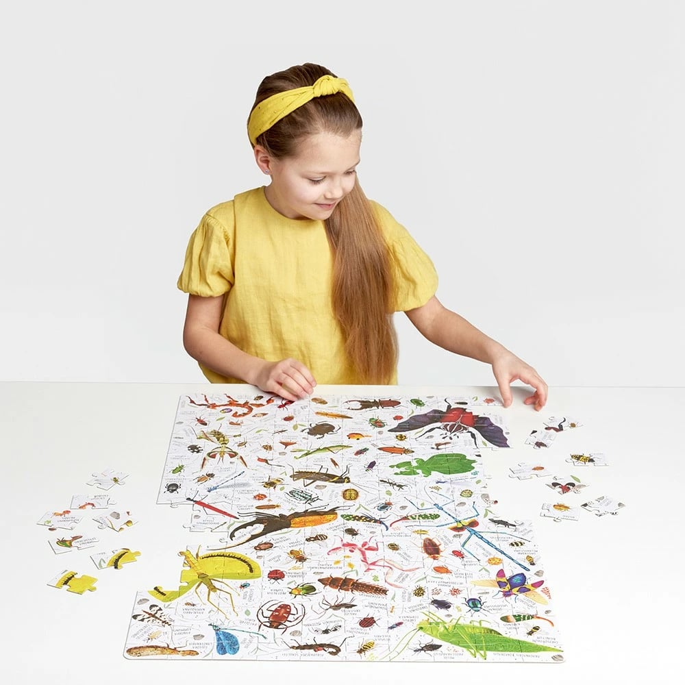 Puzzle CzuCzu Puzzlove Insects 200 pjesë, për fëmijë, Karton