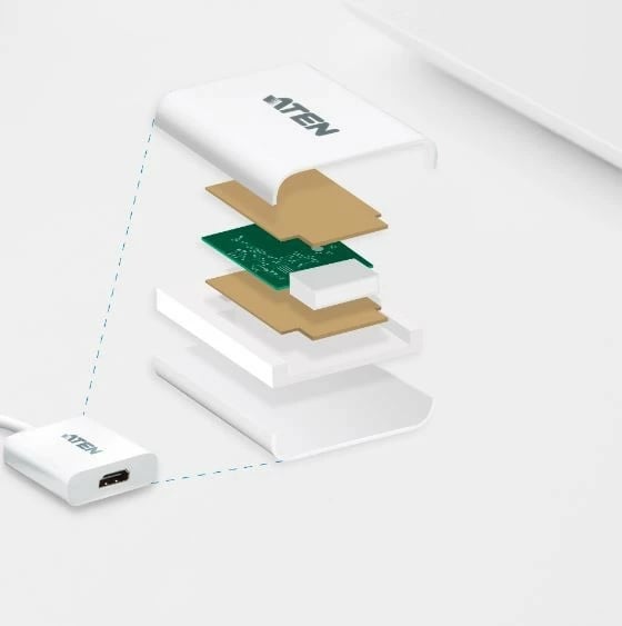 Adapter ATEN VC985-AT DisplayPort në HDMI, Bardhë