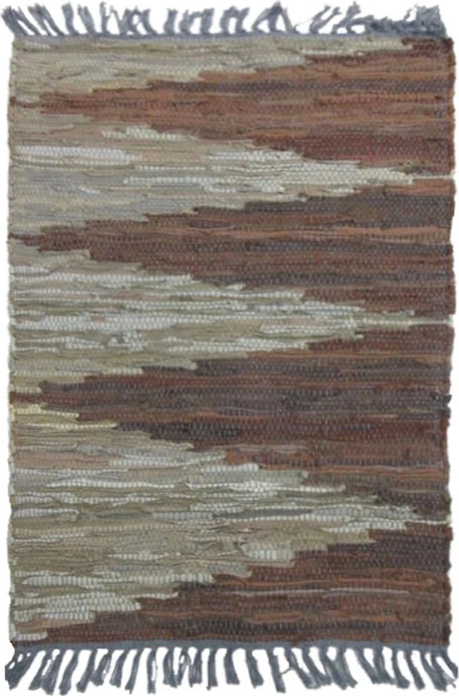 Qilim FLAME, lëkurë, kafe-bezhë, 60x90