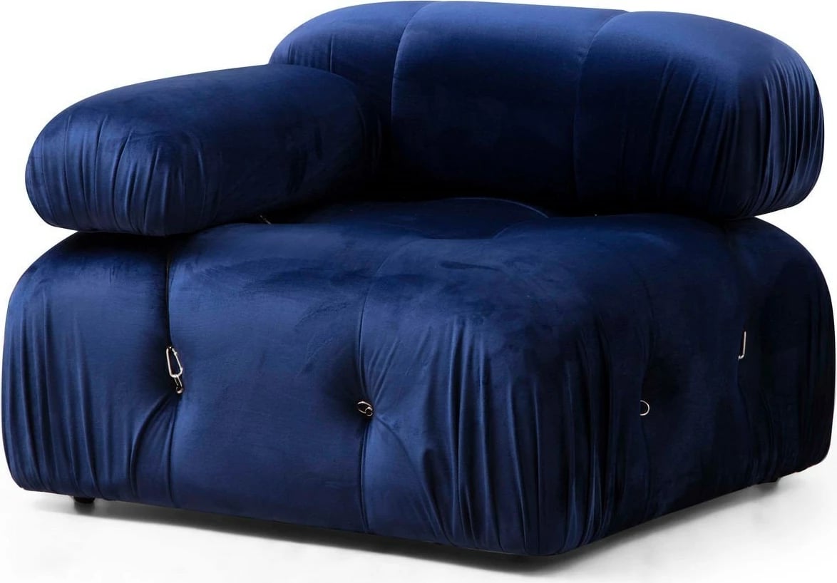 Karrige një vendëshe Bubble L1, kadife blu