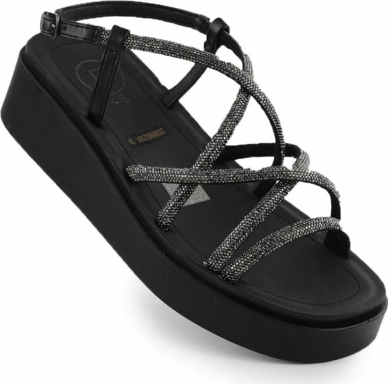 Sandale me platformë Filippo DS6898, të zeza, femra