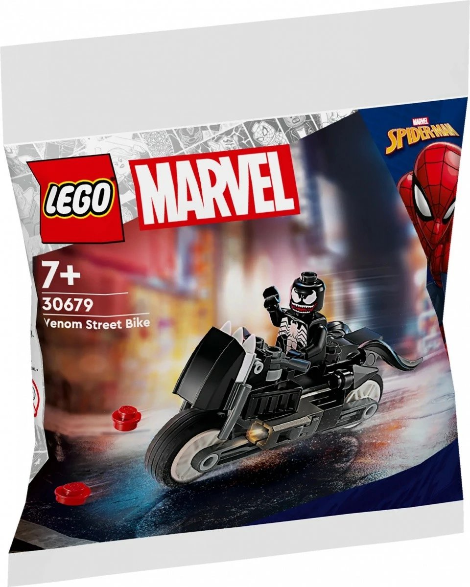 Set LEGO Marvel Super Heroes 30679 Venom Street Bike, 53 pjesë, për fëmijë, i zi