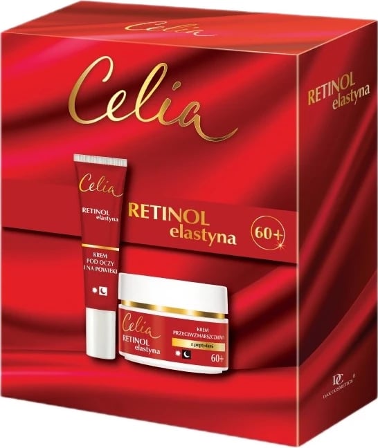 Set krem për fytyrë dhe sy për femra Celia Retinol Elastyna 60+, 50ml + 15ml