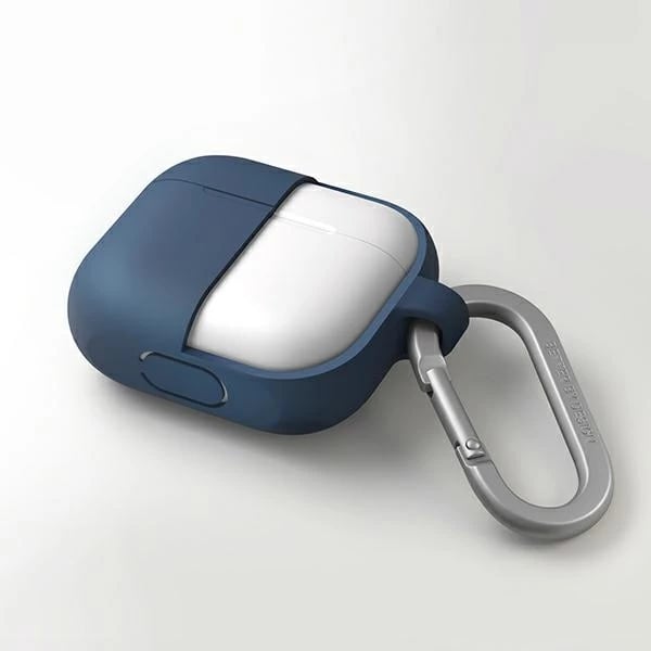 Mbështjellës silikoni UNIQ Vencer për AirPods 3, me karabiner, Gri