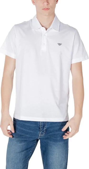 Maicë polo për meshkuj Emporio Armani, të bardhë