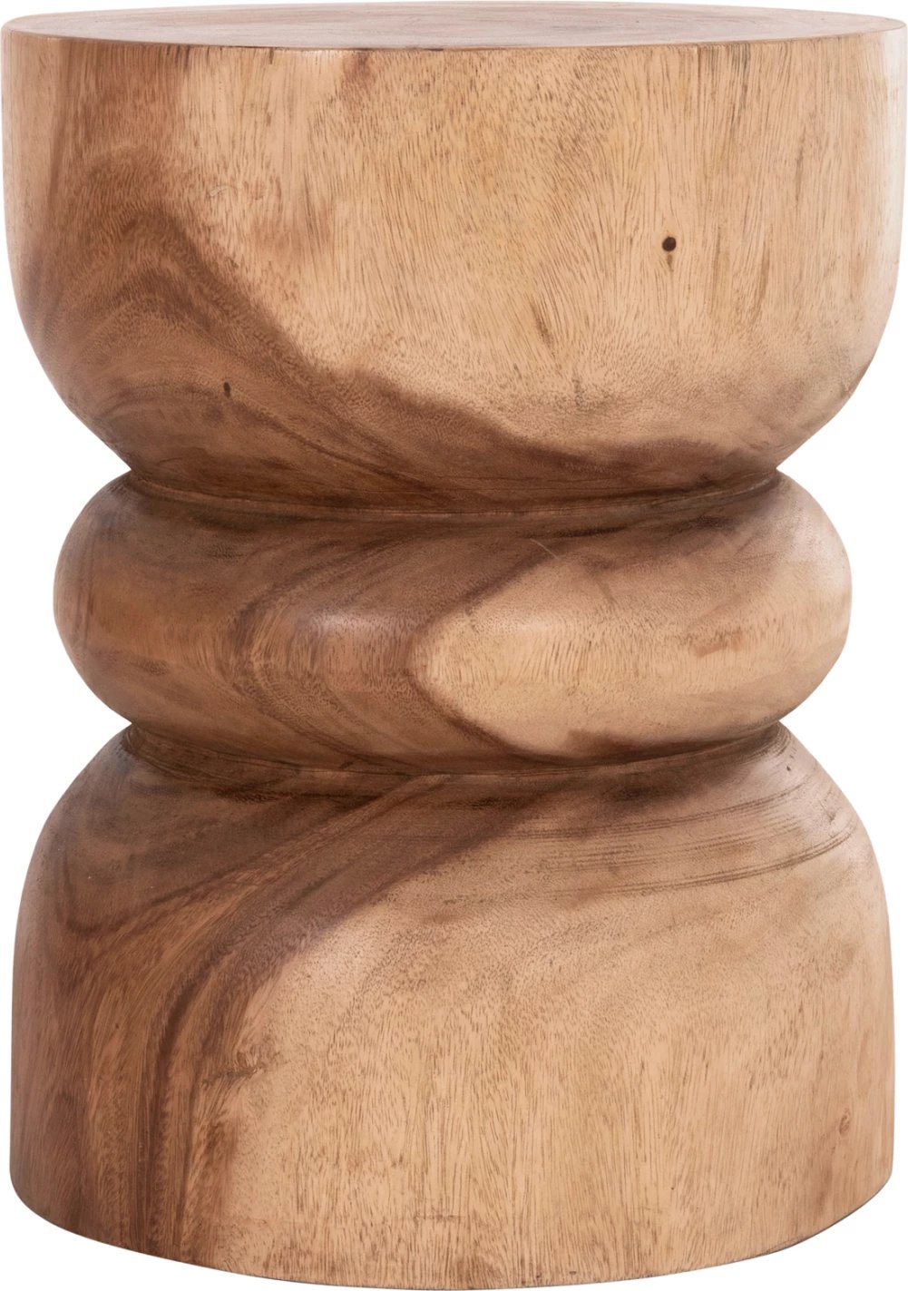 Stool anësor/tavolinë rrethore BELLO, dru suar natyral, FH9900.11, 35x46cm