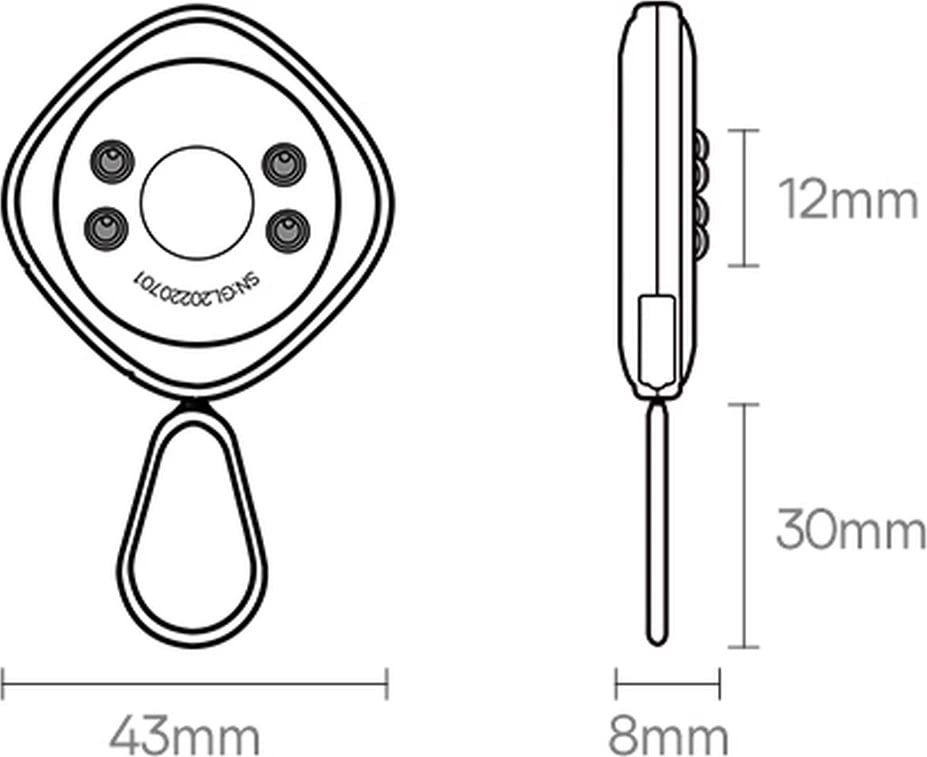 Detektor kamerash të fshehura Baseus Heyo FMHY000002, i bardhë