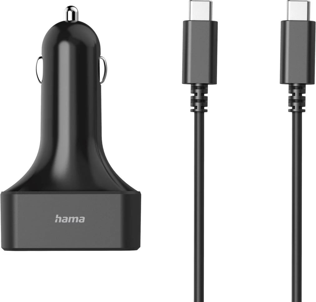 Karikues veture Hama 200018, 65W, USB-C & USB, 1.5m, i zi