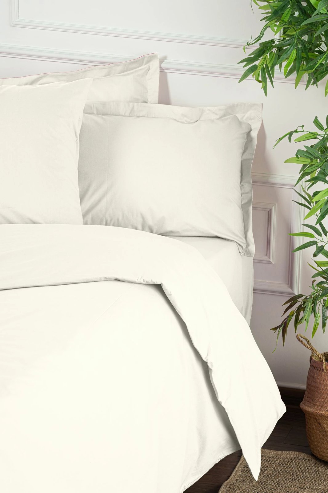 Set mbulesë për jorgan njëpersonësh, ngjyrë krem, L'essentiel