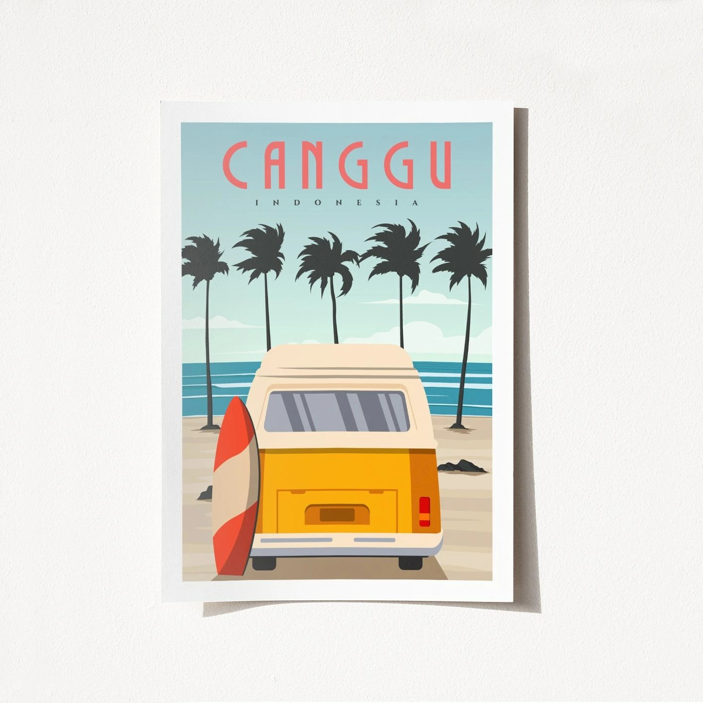 Poster A4, Canggu, shumëngjyrësh, 21x29.7cm