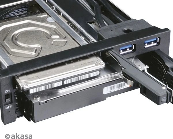 Kasë Akasa për HDD, USB 3.0, e zezë
