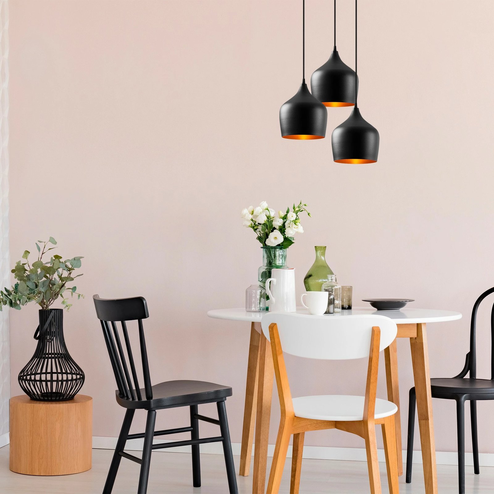 Llambë tavani Opviq, Dodo - 6276, ngjyrë e zezë, lartësi e rregullueshme