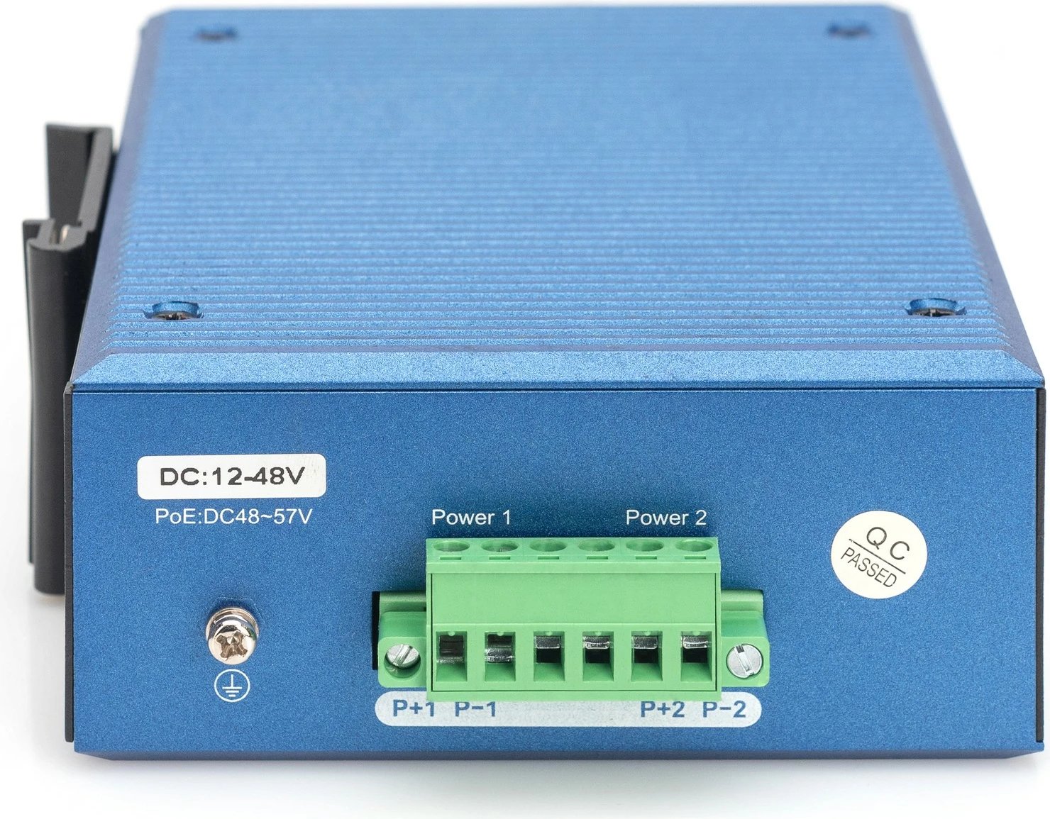 Switch industrial Digitus DN-651146, 8 porta RJ45 Fast Ethernet, 2 porta SFP, IP40, metal, blu