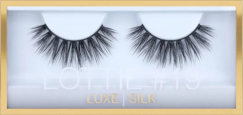 Qerpikë Huda Beauty Lottie #19 Luxe Silk, të zinj
