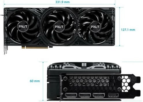 Kartelë grafike Palit RTX 5080 GAMING PRO, 16GB GDDR7, 256-bit, e zezë