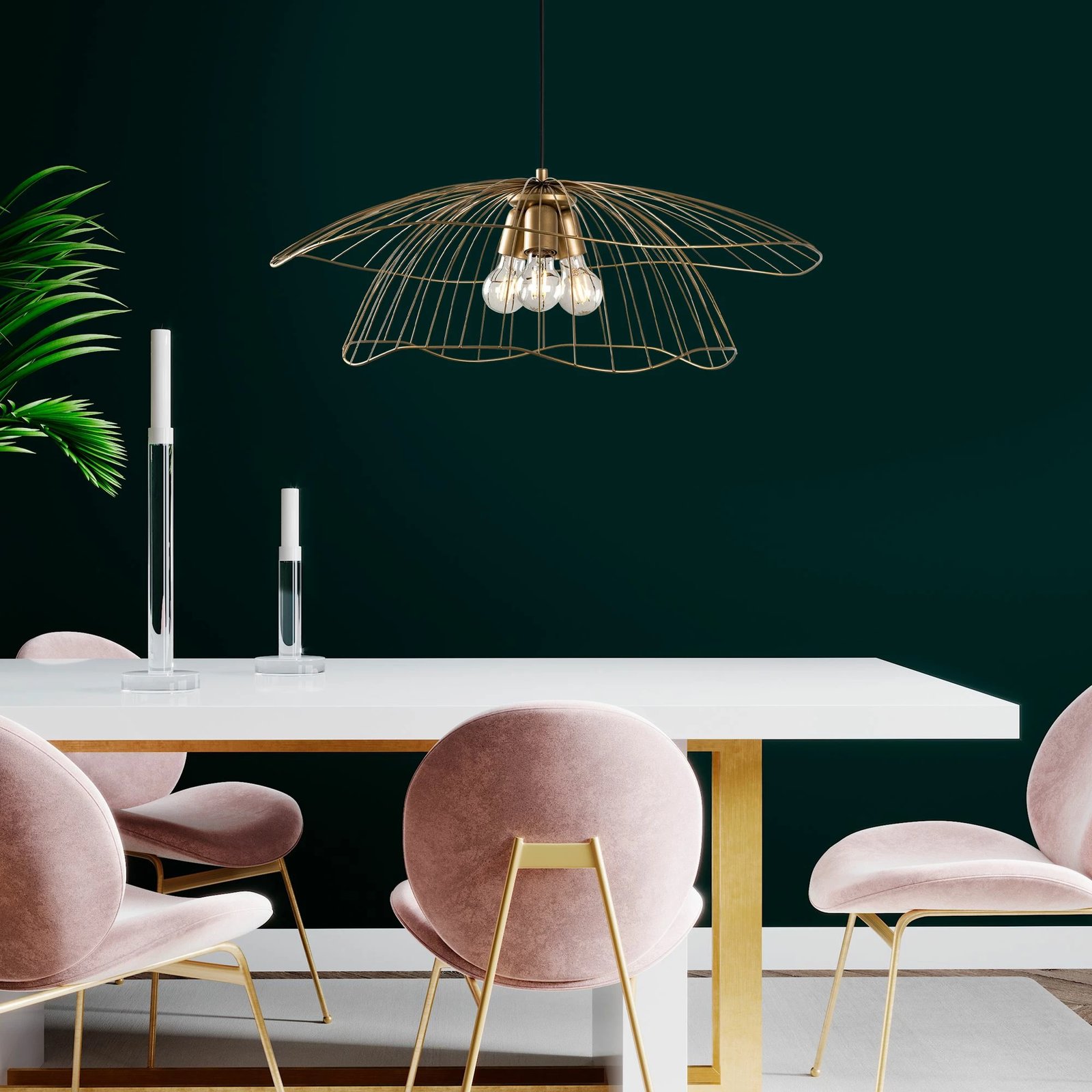 Llambë varëse Opviq, Mantar - 6503 - 3 - XL, ngjyrë ari Llambë varëse Opviq, Mantar - 6503 - 3 - XL, ngjyrë ari