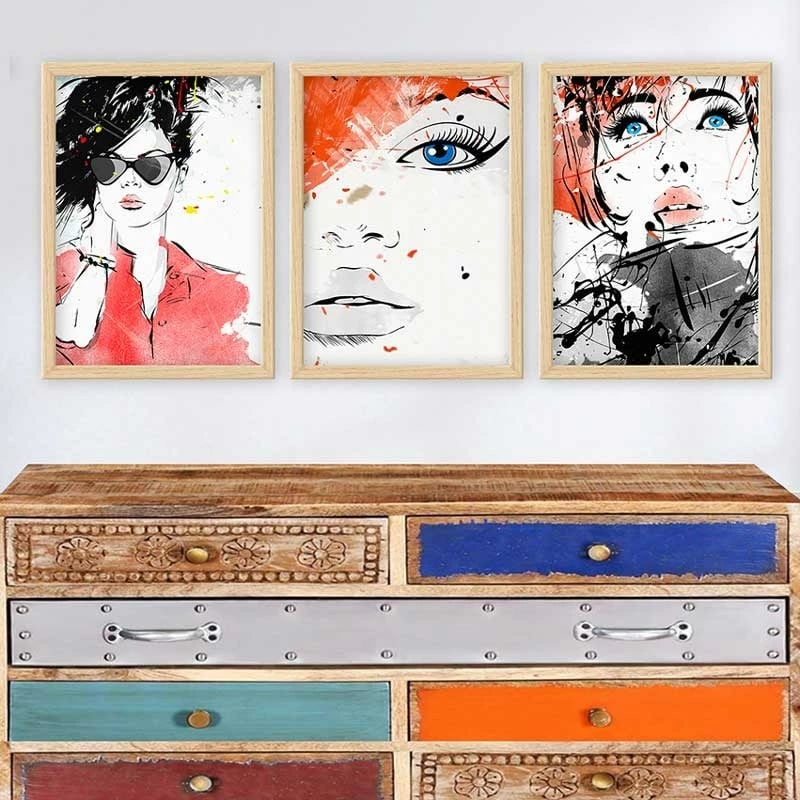 Pikturë dekorative me kornizë (3 copë), Wallity, 3NTC_2848730_3545