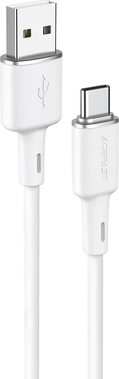 Kabllo Acefast C2-04, USB në USB Type-C, 1.2m, 3A, Bardhë