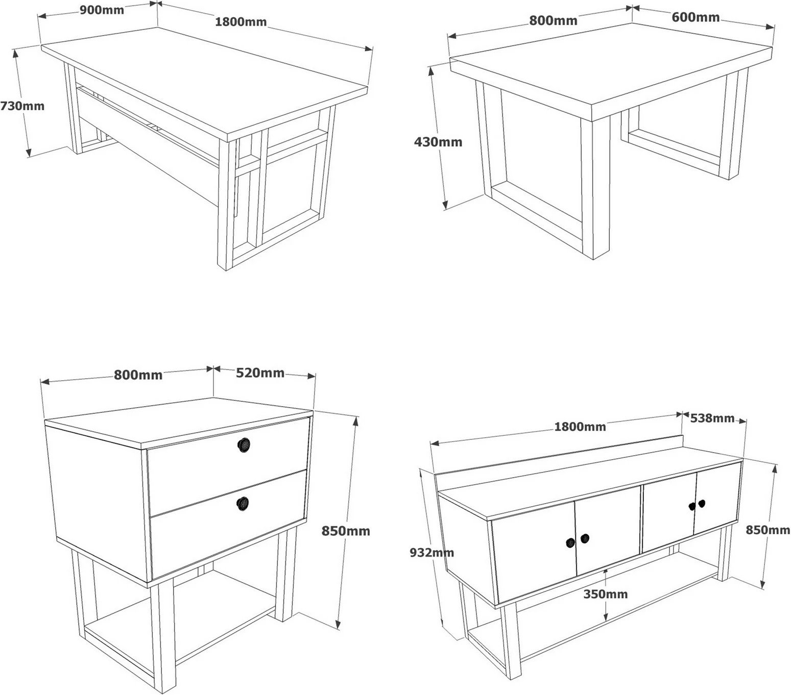 Set mobiljesh për zyre Skye Decor, Mn10-Ba