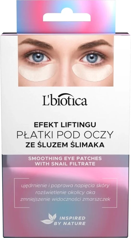 Pllaka hidrogel për sy L'biotica Revitalizing Under-Eye Patches me sekrecion kërmilli për femra, 3 palë