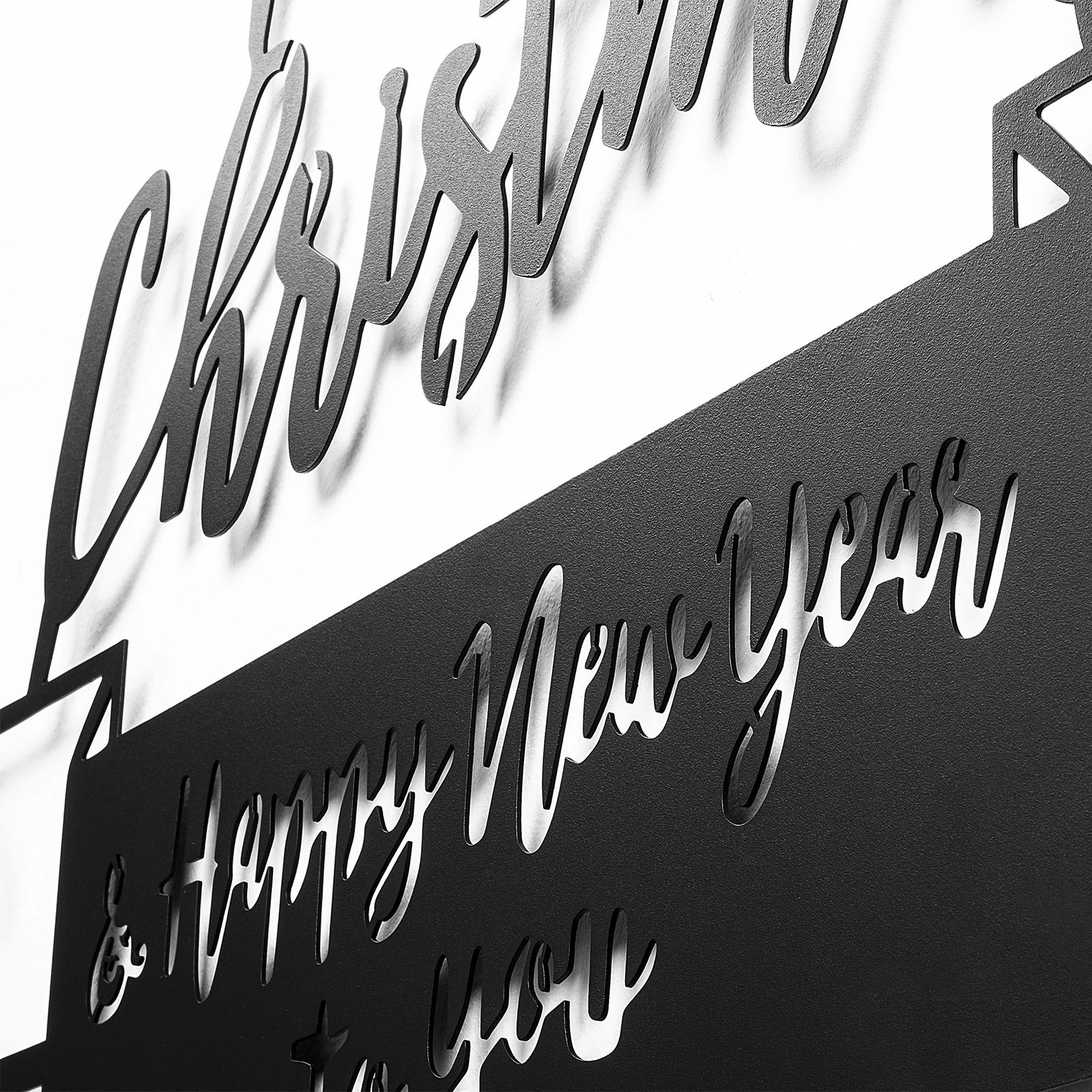 Aksesor dekorativ metalik për mur, Wallity, XMASBLACK - 004