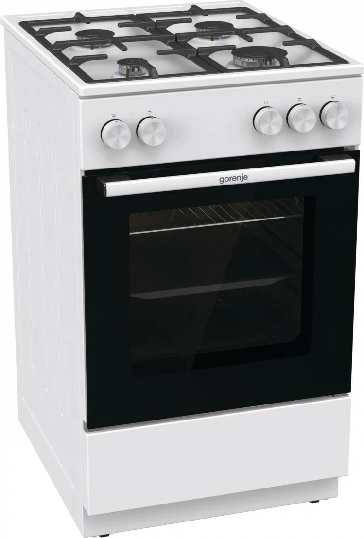 Shporet me gaz Gorenje GG5A10WFFM, 70 L, 50 cm, 4 zona, klasa A, e bardhë
