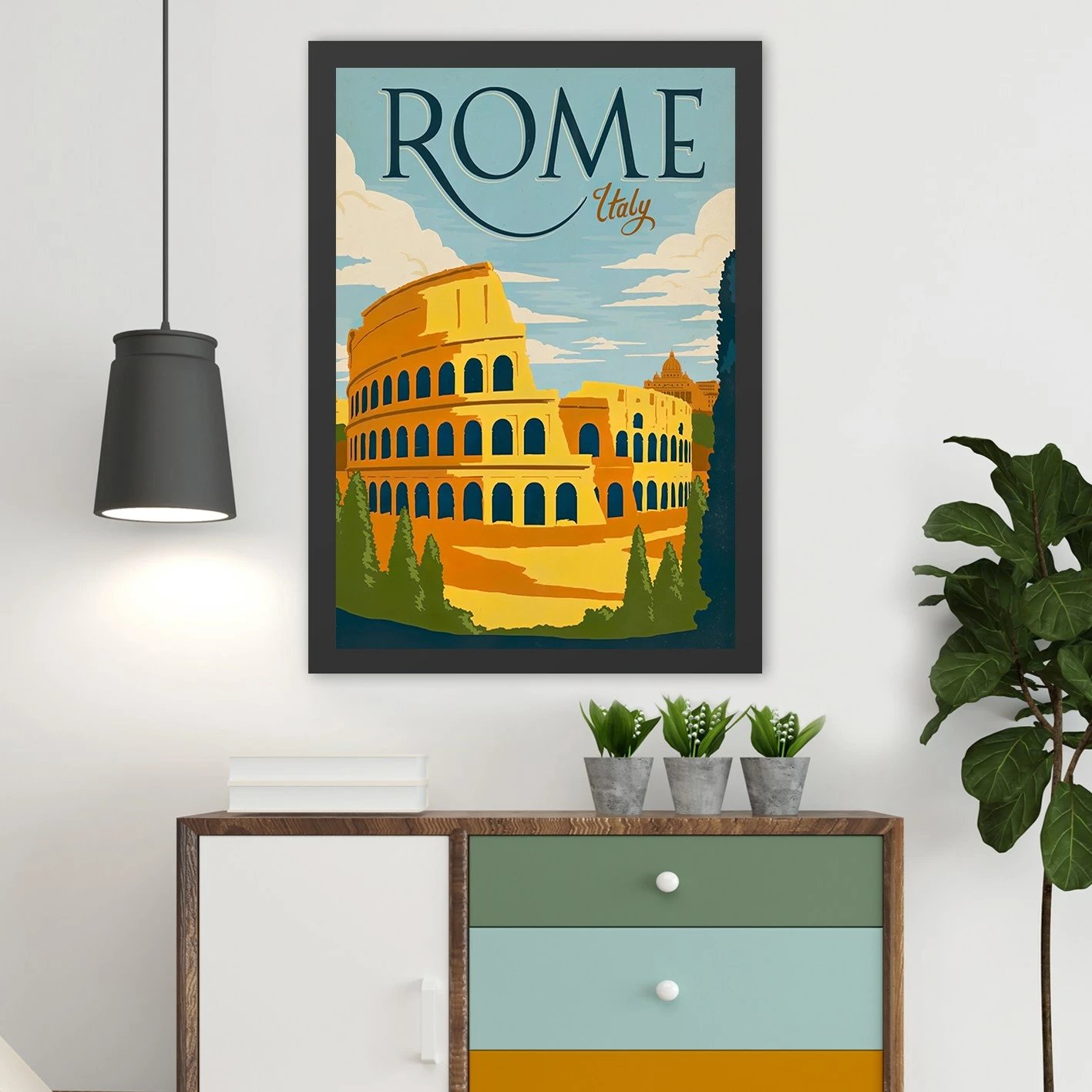 Pikturë dekorative me kornizë MDF, Rome 2, 40x55cm