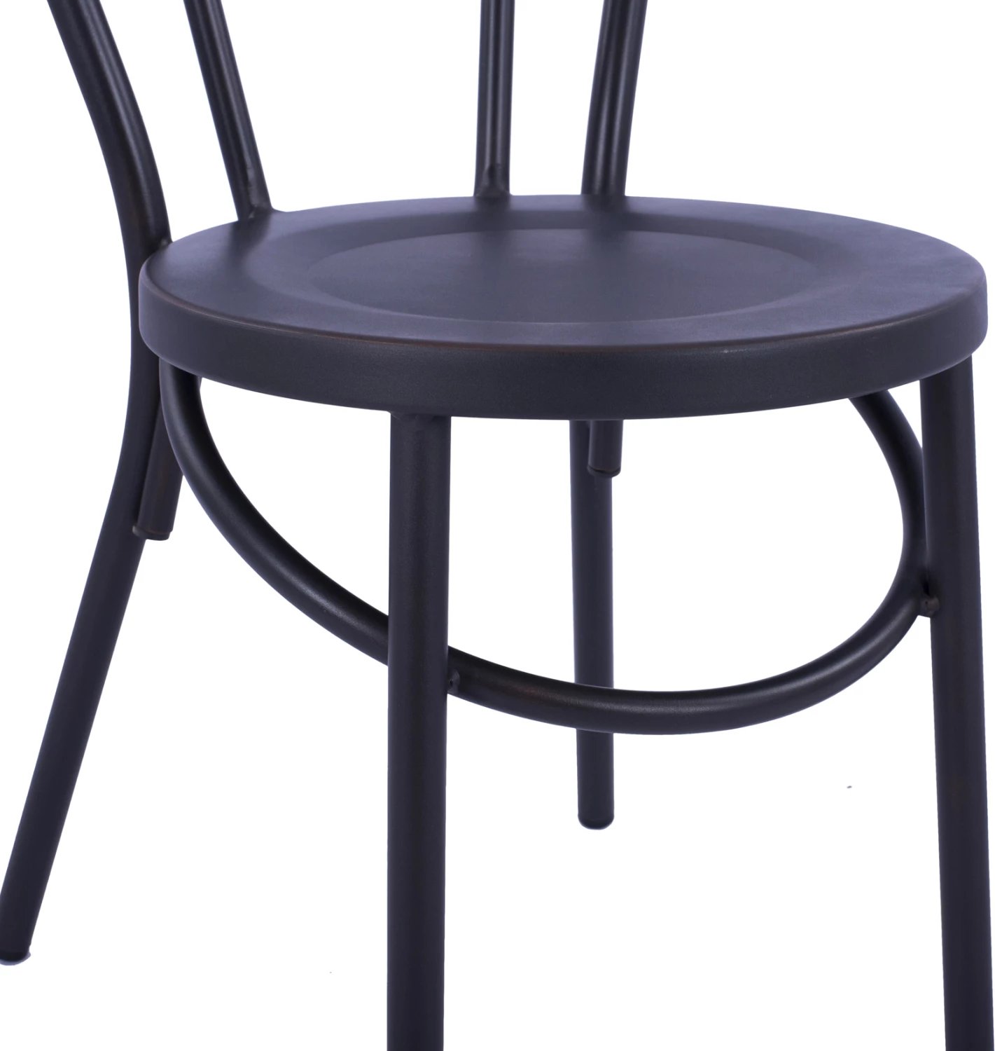 Karrige alumini tip Vjenë, ngjyrë e zezë e ndryshkur, FH5557.01, 42x52x88,5 cm, set prej 6 copë